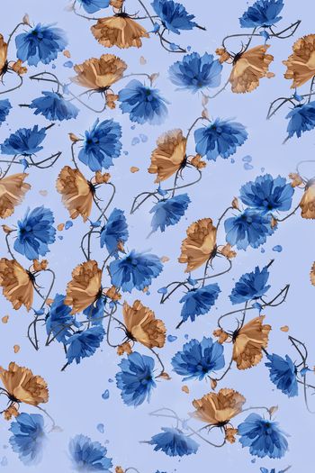 花卉印花华亿平台图片