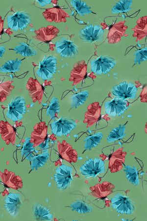 花卉印花华亿平台图片