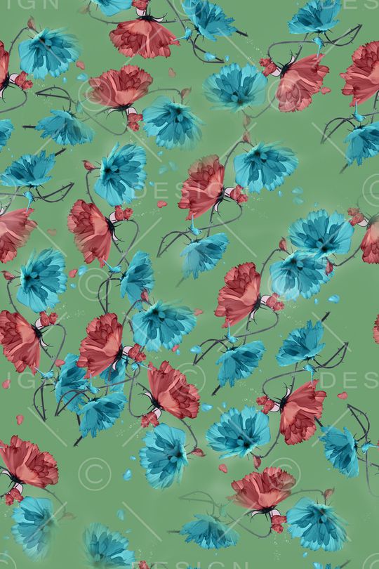 花卉印花华亿平台图片