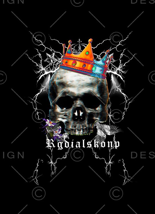 骷髅印花华亿平台图片