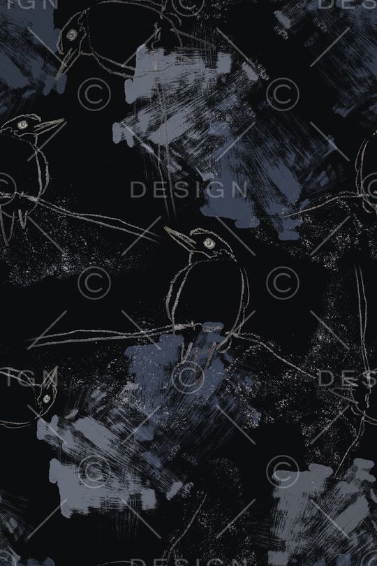 鸟昆虫图案印花华亿平台图片