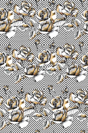 线条印花华亿平台图片