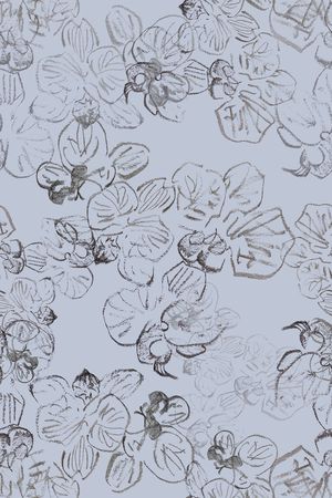 手绘线条笔触印花华亿平台图片