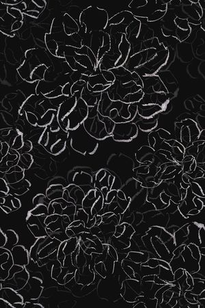 手绘线条笔触印花华亿平台图片