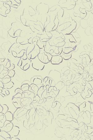 手绘线条笔触印花华亿平台图片