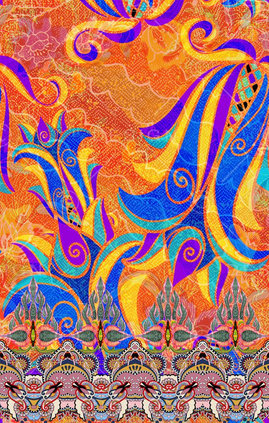 花卉印花华亿平台图片