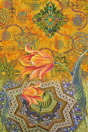 花卉印花华亿平台图片