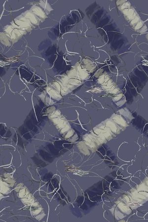 手绘线条笔触印花华亿平台图片