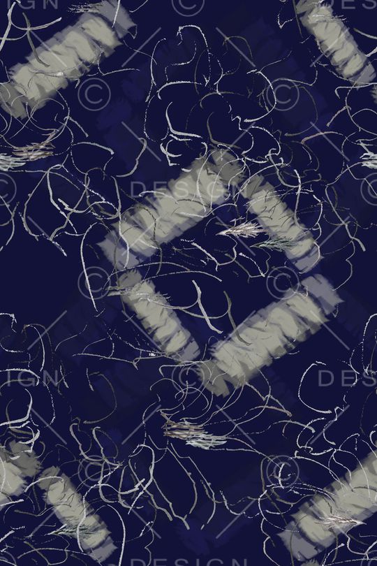 手绘线条笔触印花华亿平台图片