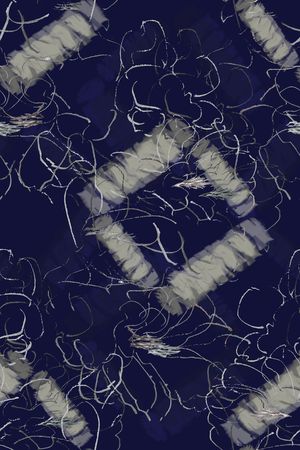 手绘线条笔触印花华亿平台图片