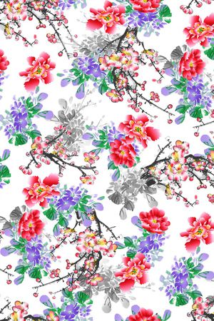 白底花印花华亿平台图片