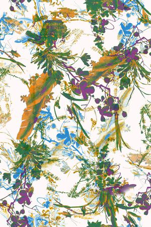 水彩花卉印花华亿平台图片