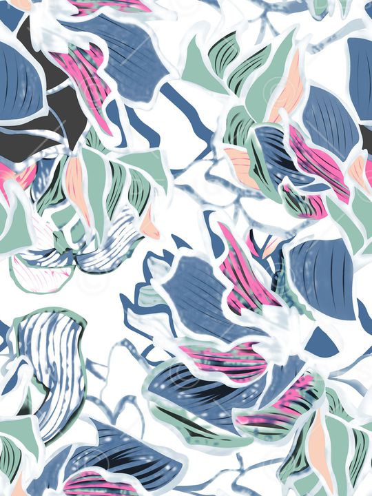 满版散花印花华亿平台图片