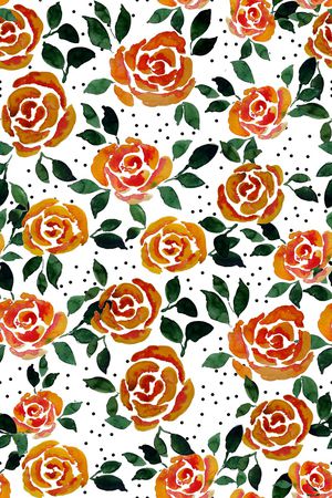 手绘玫瑰印花华亿平台图片