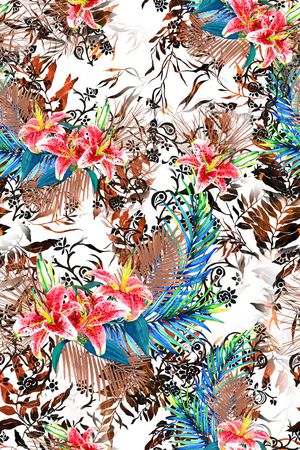 绿植树叶印花华亿平台图片