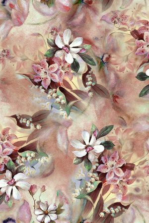 花卉印花华亿平台图片