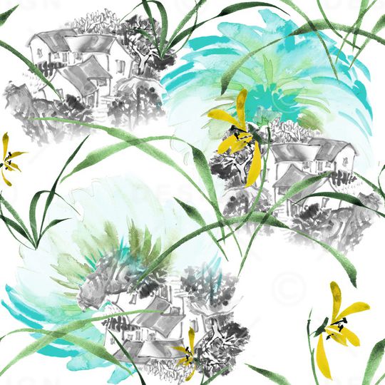 花卉印花华亿平台图片