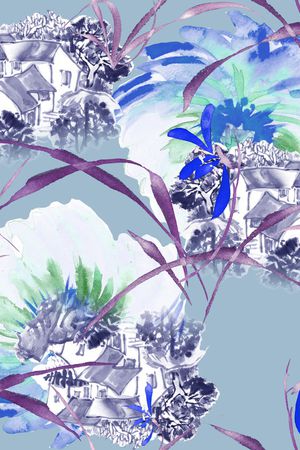 花卉印花华亿平台图片