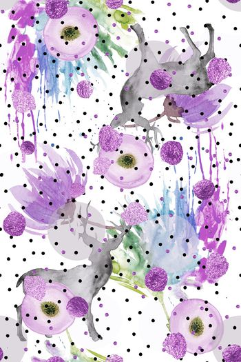 1101767-泼墨花朵圆点烫金小鹿-2