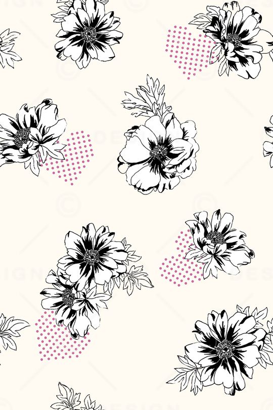 手绘花卉印花华亿平台图片