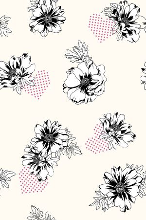 手绘花卉印花华亿平台图片