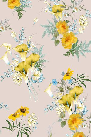 花卉印花华亿平台图片