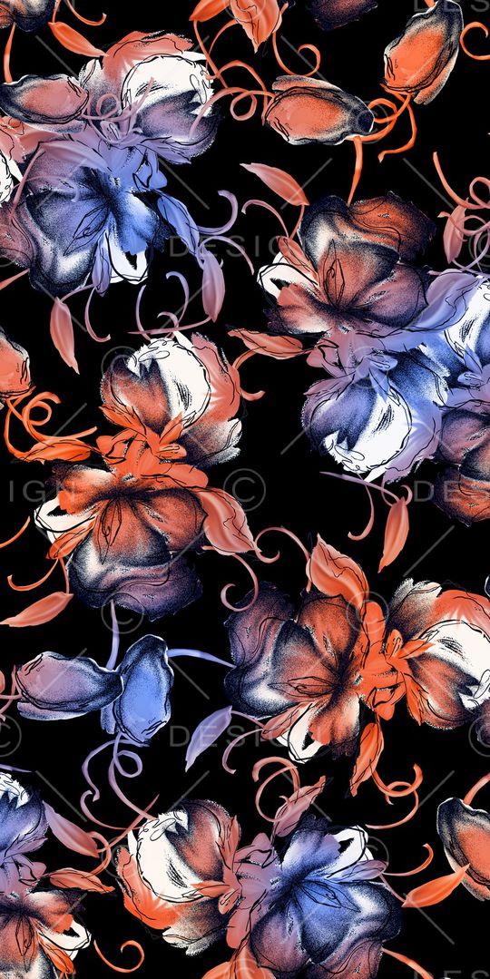 花卉印花华亿平台图片