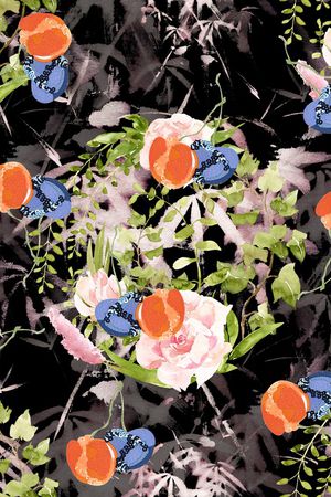 花卉印花华亿平台图片