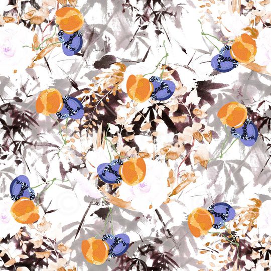 花卉印花华亿平台图片