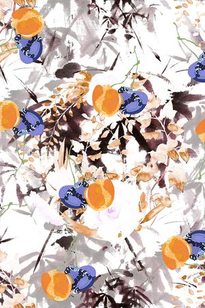 花卉印花华亿平台图片