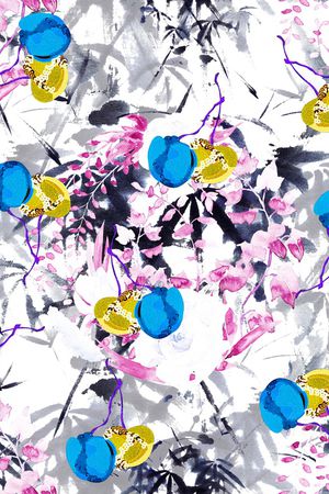 花卉印花华亿平台图片