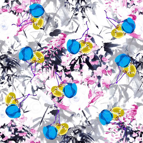 花卉印花华亿平台图片