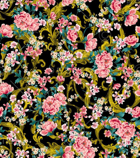 花卉印花华亿平台图片