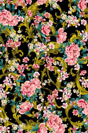 花卉印花华亿平台图片