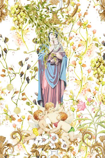 1102558-繁花圣母-独幅