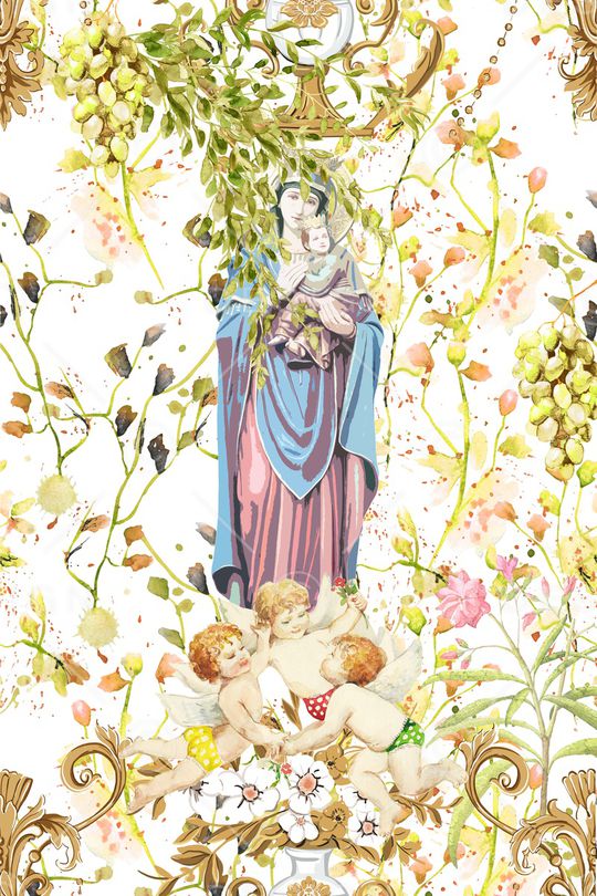 欧式定位花印花华亿平台图片