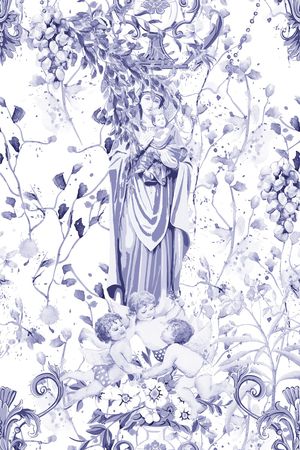 欧式定位花印花华亿平台图片