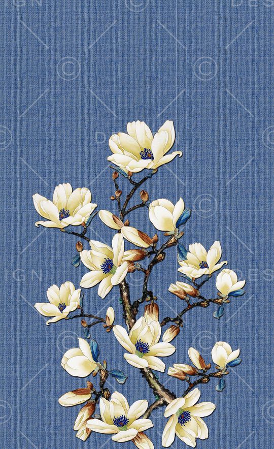 民族花卉印花华亿平台图片