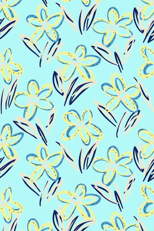 清爽底花卉印花华亿平台图片