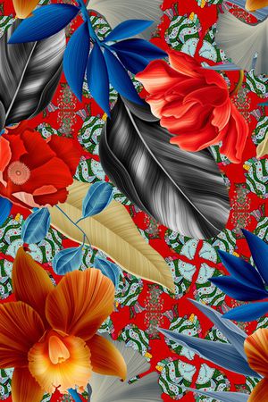 抽象印花华亿平台图片