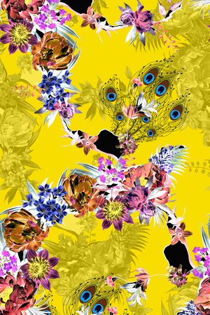 连衣裙印花华亿平台图片