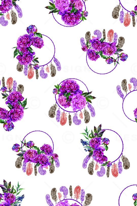 抽象花卉印花华亿平台图片