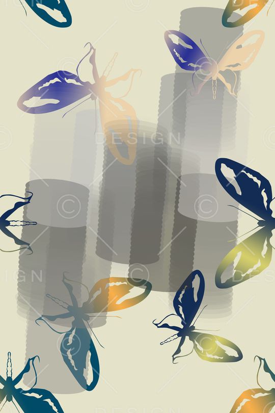 蝴蝶印花华亿平台图片