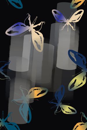 蝴蝶印花华亿平台图片