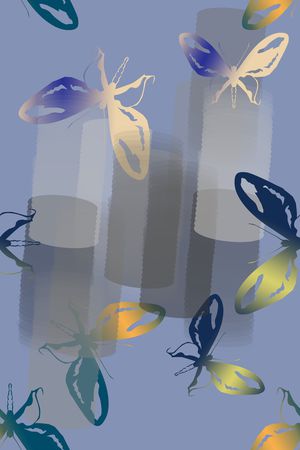 蝴蝶印花华亿平台图片