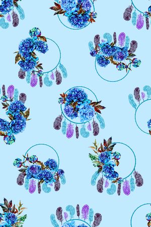 抽象花卉印花华亿平台图片