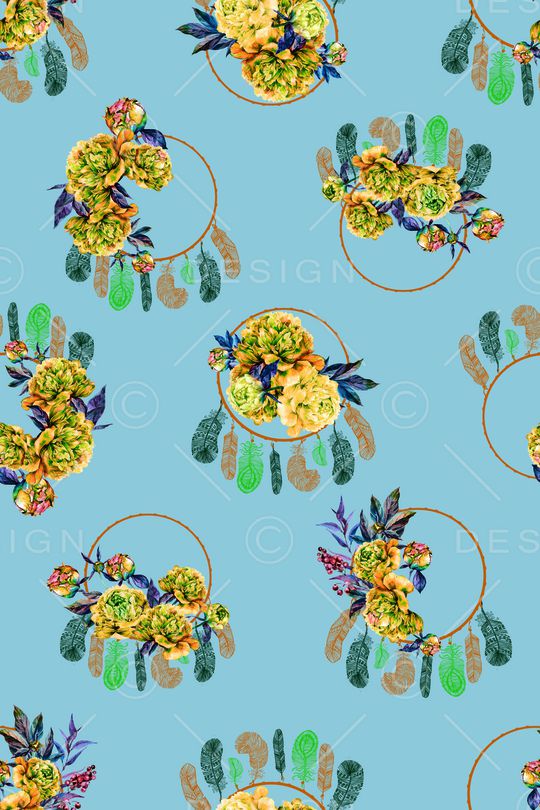 抽象花卉印花华亿平台图片