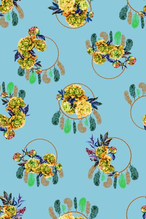 抽象花卉印花华亿平台图片