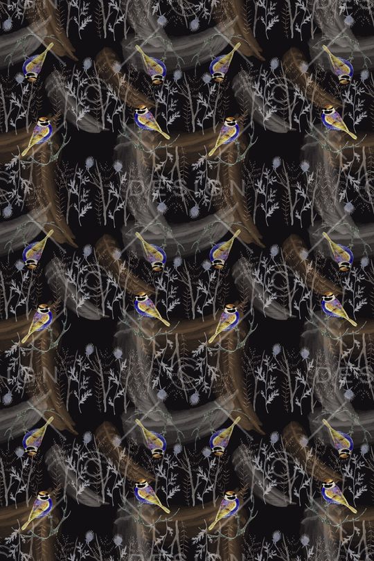 树枝印花华亿平台图片