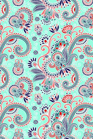 佩斯利印花华亿平台图片